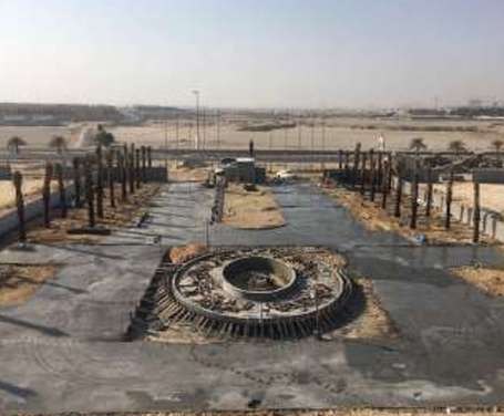 Site during construction before planting